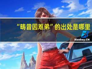 “畴昔因难弟”的出处是哪里