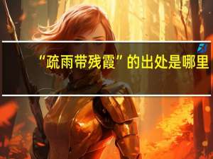 “疏雨带残霞”的出处是哪里