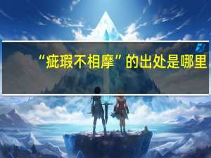 “疵瑕不相摩”的出处是哪里