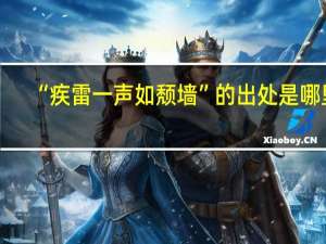 “疾雷一声如颓墙”的出处是哪里
