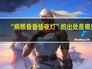 “病眼昏昏怯夜灯”的出处是哪里