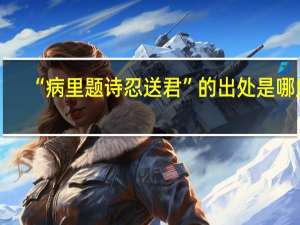 “病里题诗忍送君”的出处是哪里