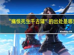 “痛恨死生千古隔”的出处是哪里