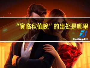 “登临秋值晚”的出处是哪里