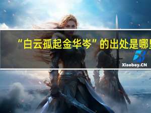 “白云孤起金华岑”的出处是哪里