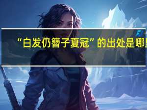 “白发仍簪子夏冠”的出处是哪里