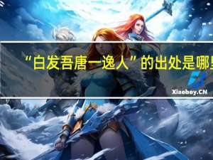 “白发吾唐一逸人”的出处是哪里