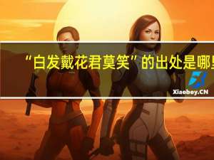 “白发戴花君莫笑”的出处是哪里