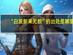 “白发新来无数”的出处是哪里