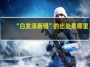 “白发添新镊”的出处是哪里