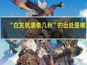 “白发犹堪柰几秋”的出处是哪里
