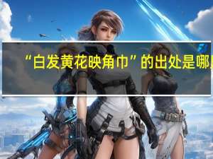 “白发黄花映角巾”的出处是哪里