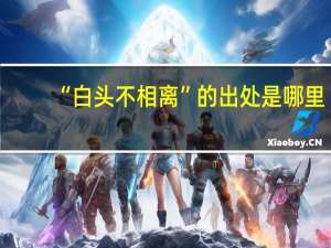 “白头不相离”的出处是哪里