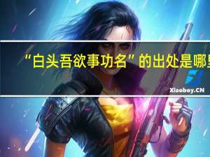 “白头吾欲事功名”的出处是哪里