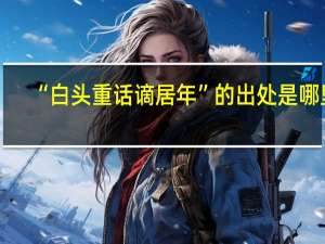 “白头重话谪居年”的出处是哪里
