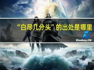 “白尽几分头”的出处是哪里