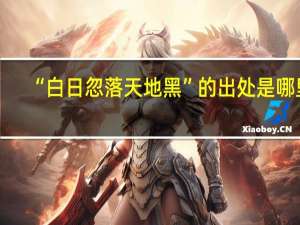 “白日忽落天地黑”的出处是哪里