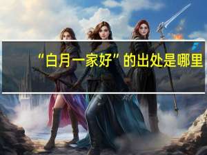 “白月一家好”的出处是哪里