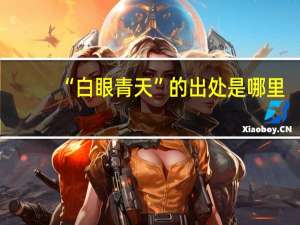 “白眼青天”的出处是哪里
