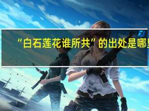 “白石莲花谁所共”的出处是哪里