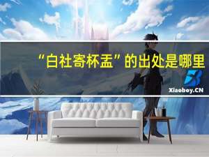 “白社寄杯盂”的出处是哪里