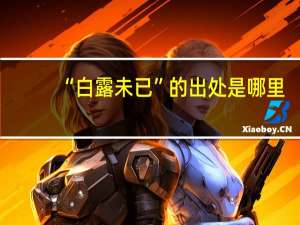 “白露未已”的出处是哪里