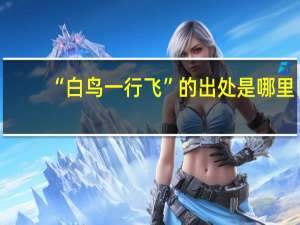 “白鸟一行飞”的出处是哪里