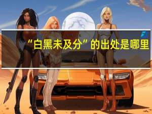“白黑未及分”的出处是哪里