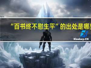 “百书终不慰生平”的出处是哪里