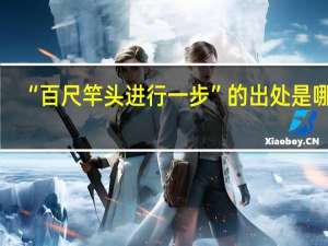 “百尺竿头进行一步”的出处是哪里