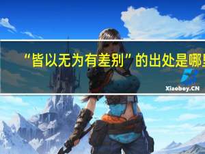 “皆以无为有差别”的出处是哪里