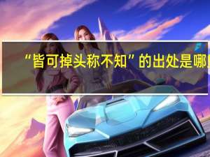 “皆可掉头称不知”的出处是哪里