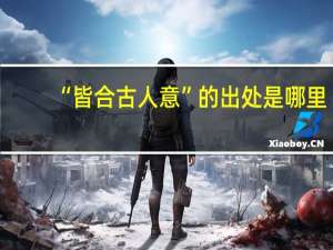 “皆合古人意”的出处是哪里