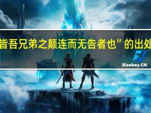 “皆吾兄弟之颠连而无告者也”的出处是哪里