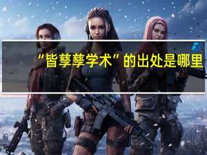 “皆孳孳学术”的出处是哪里