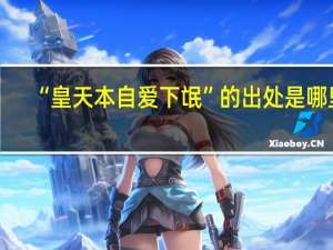 “皇天本自爱下氓”的出处是哪里