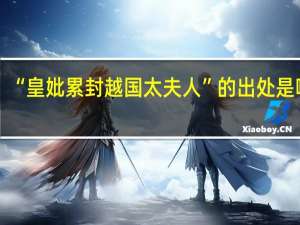 “皇妣累封越国太夫人”的出处是哪里