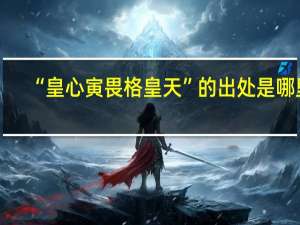 “皇心寅畏格皇天”的出处是哪里