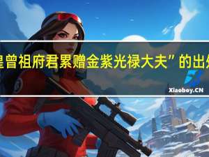 “皇曾祖府君累赠金紫光禄大夫”的出处是哪里