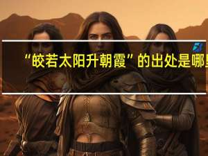 “皎若太阳升朝霞”的出处是哪里
