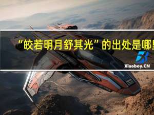 “皎若明月舒其光”的出处是哪里