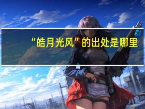 “皓月光风”的出处是哪里