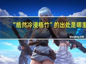 “皓然冷浸梧竹”的出处是哪里