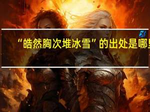 “皓然胸次堆冰雪”的出处是哪里