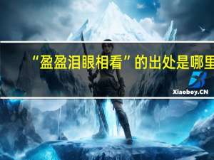 “盈盈泪眼相看”的出处是哪里