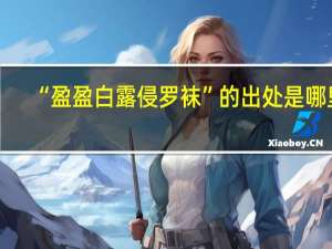 “盈盈白露侵罗袜”的出处是哪里