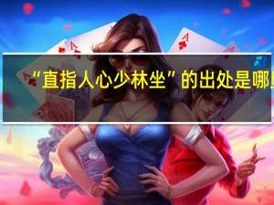 “直指人心少林坐”的出处是哪里