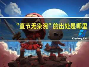 “直节无染涴”的出处是哪里