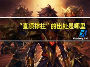 “直须撑拄”的出处是哪里