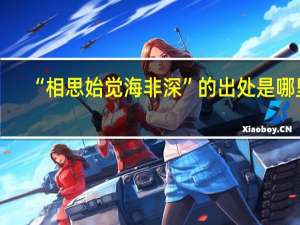 “相思始觉海非深”的出处是哪里